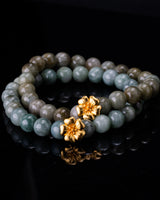 Golden Sakura Flower Jade Bracelet