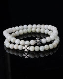 Silver Cross Jade Bracelet