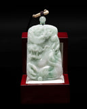 TWO-TONE FIERCE DRAGON JADE PENDANT