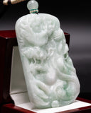 TWO-TONE FIERCE DRAGON JADE PENDANT
