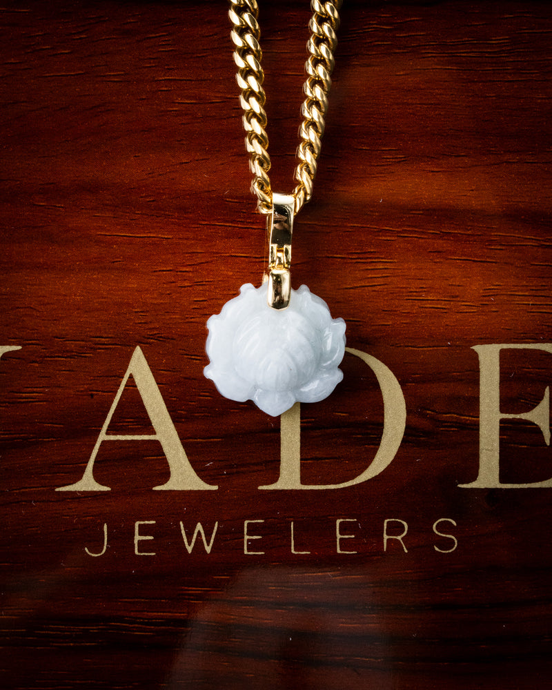 Micro White Lotus Jade Pendant