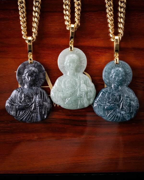 Saint Jude Jade Pendant