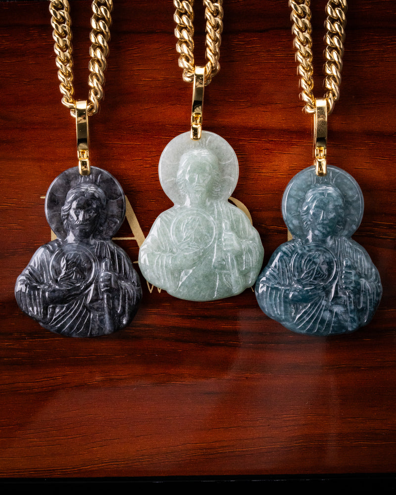 Saint Jude Jade Pendant