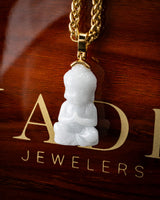 Micro Meditating Baby Buddha Jade Pendant