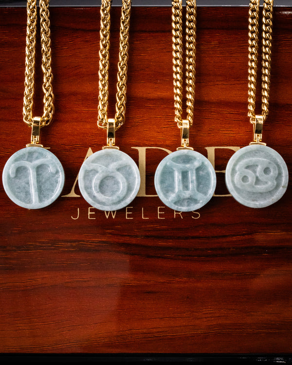 Astrology Sign Jade Pendants