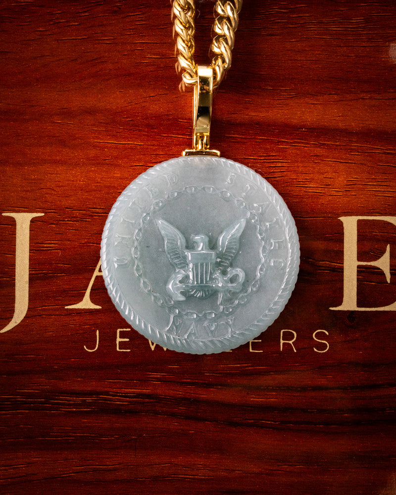 U.S Navy Blue Water Jade Pendant