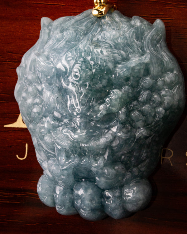 Nha x Jade Jewelers Fu Dog Collab Jade Pendant