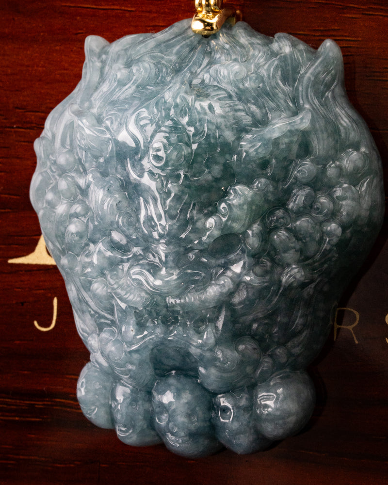 Nha x Jade Jewelers Fu Dog Collab Jade Pendant