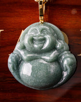 Laughing Buddha Jade Pendant