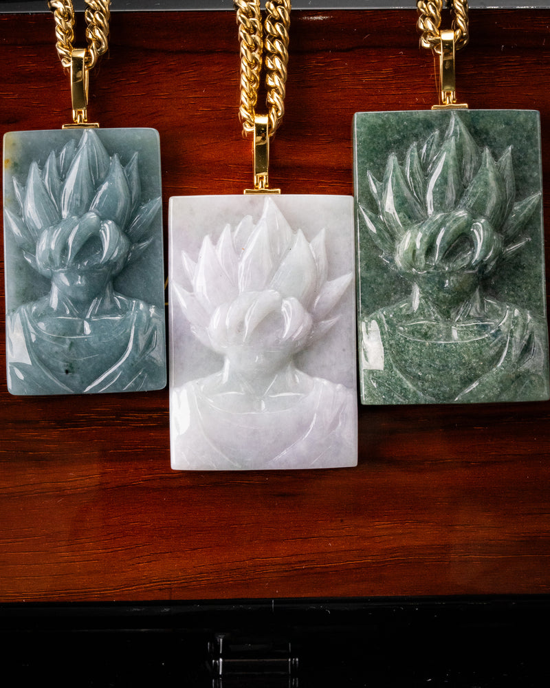 Iconic Anime Character Rectangular Jade Pendant