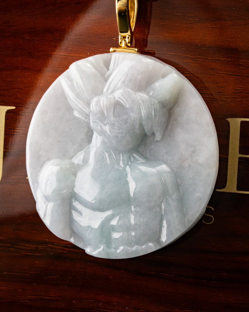 Iconic Anime Character Circular Jade Pendant