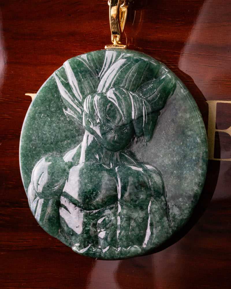 Iconic Anime Character Circular Jade Pendant