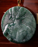 Iconic Anime Character Circular Jade Pendant