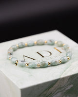 Golden Rice Bead Jade Bracelet