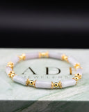 Golden Pillar Bead Jade Bracelet