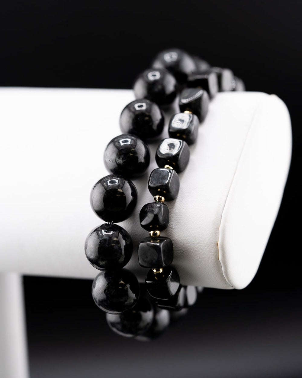 Extra Large Full Beaded Black Jade bracelet – The Jade Jewelers