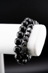 Extra Large Full Beaded Black Jade bracelet