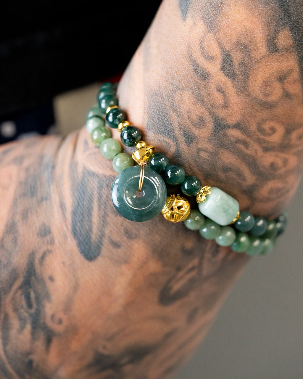 Golden Harmony Donut Jade bracelet – The Jade Jewelers