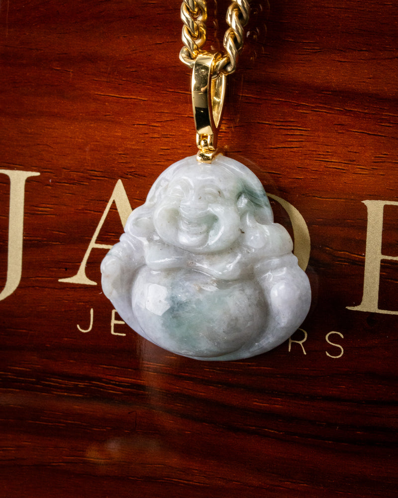 Medium Laughing Buddha Jade Pendant
