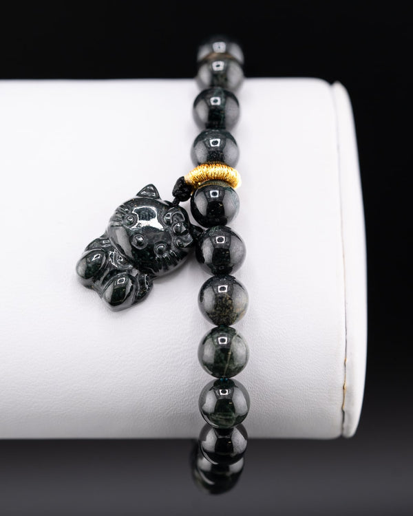 Happy Kitty Jade Bracelet