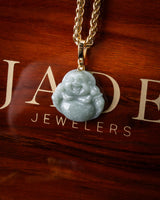 Micro Laughing Buddha Jade Pendant