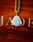 Micro Laughing Buddha Jade Pendant