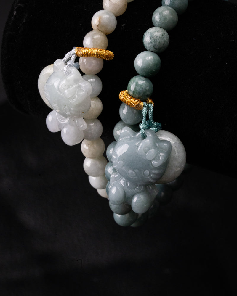 Happy Kitty Jade Bracelet