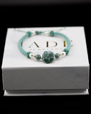 Sky Jade Blossom Rope Bracelet