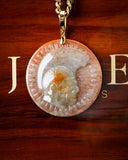 Roman Soldier Red/White Jade Pendant