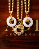 Micro Golden Dragon Grip Donut Jade Pendant