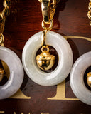 Micro Golden Bell Donut Jade Pendant