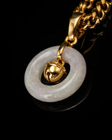 Micro Golden Bell Donut Jade Pendant