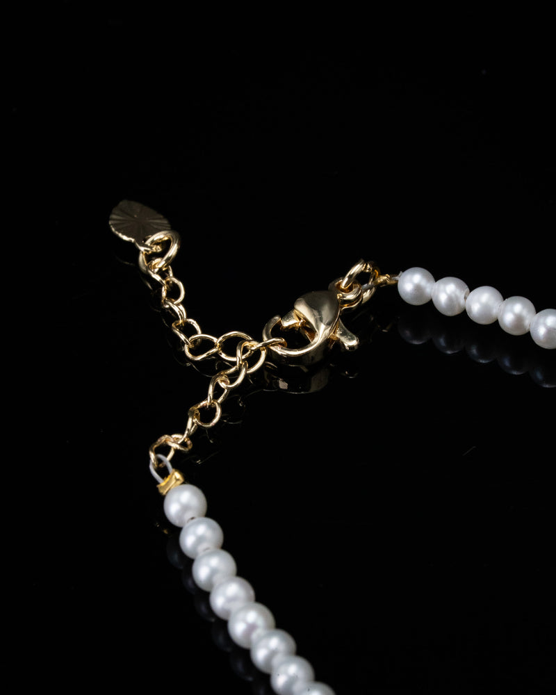 Pearl Beaded Sakura Jade Charm Bracelet