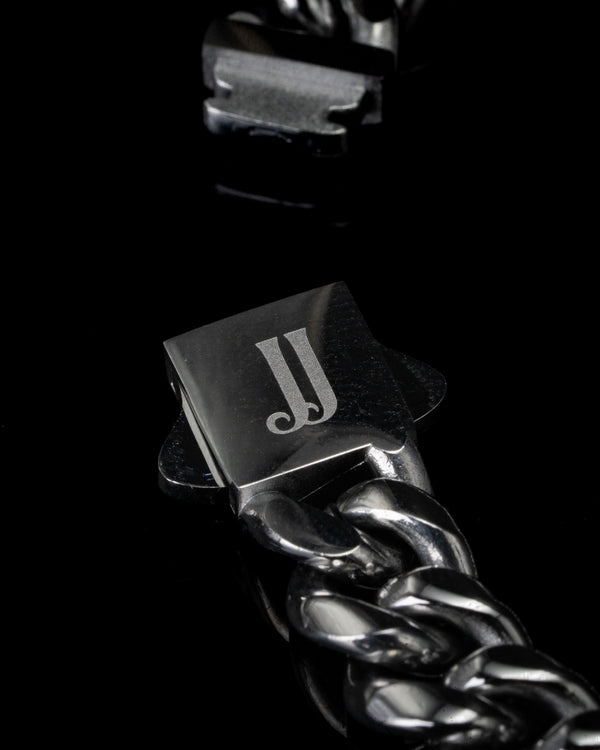 8mm White Gold Cuban Chain