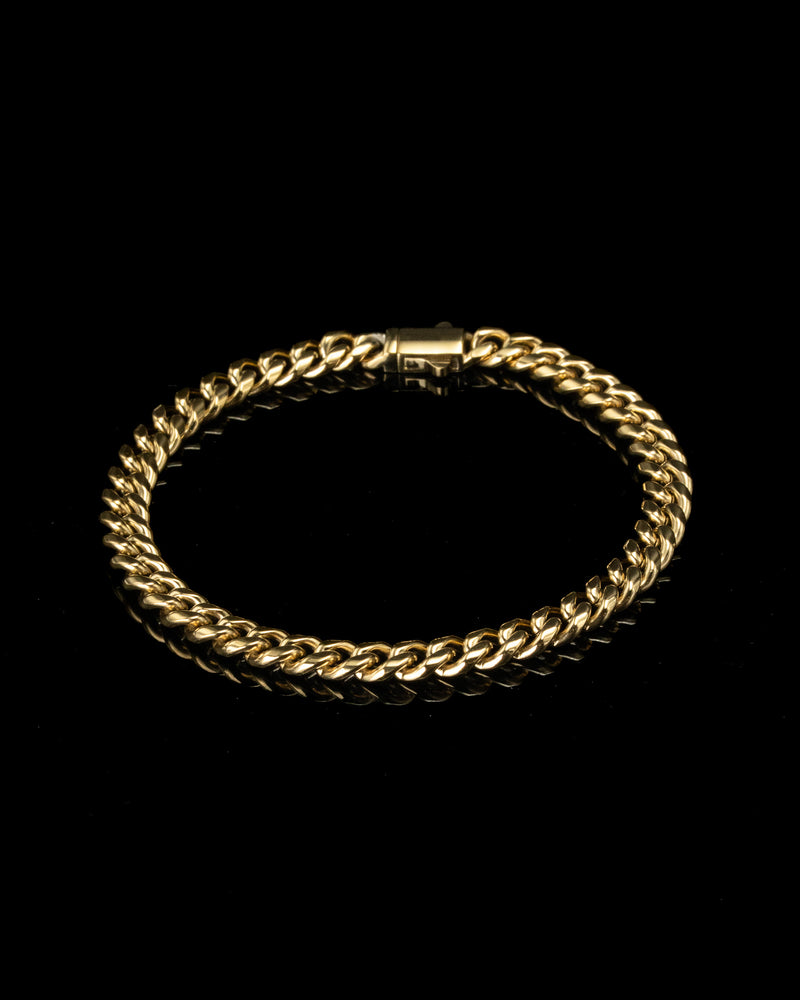 6mm Gold Cuban Bracelet