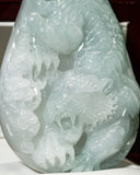 Icy White Tiger Jade Pendant