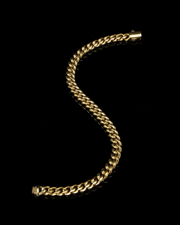 6mm Gold Cuban Bracelet