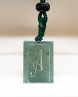 Micro Letter Engraved Jade Pendant