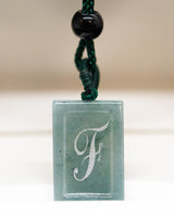 Micro Letter Engraved Jade Pendant