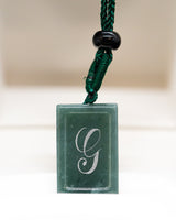 Micro Letter Engraved Jade Pendant