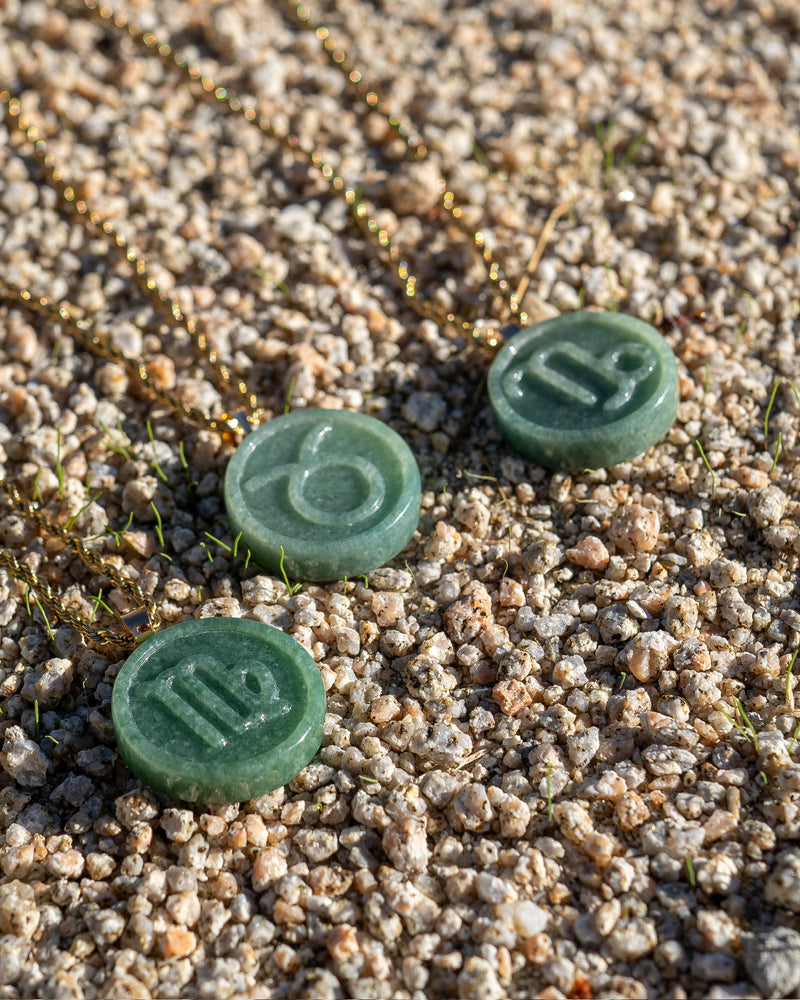 Astrology Green Jade Pendant