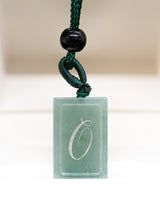 Micro Letter Engraved Jade Pendant