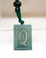 Micro Letter Engraved Jade Pendant