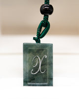 Micro Letter Engraved Jade Pendant