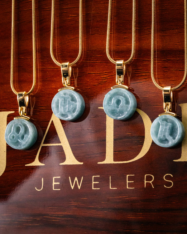 Micro Astrology Sign Jade Pendant