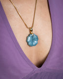 Micro Hibiscus Flower Jade Pendant