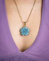 Micro Sakura Flower Jade Pendant