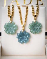 Micro Sakura Flower Jade Pendant