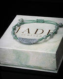 Crescent Bar Blue Water Jade Bracelet