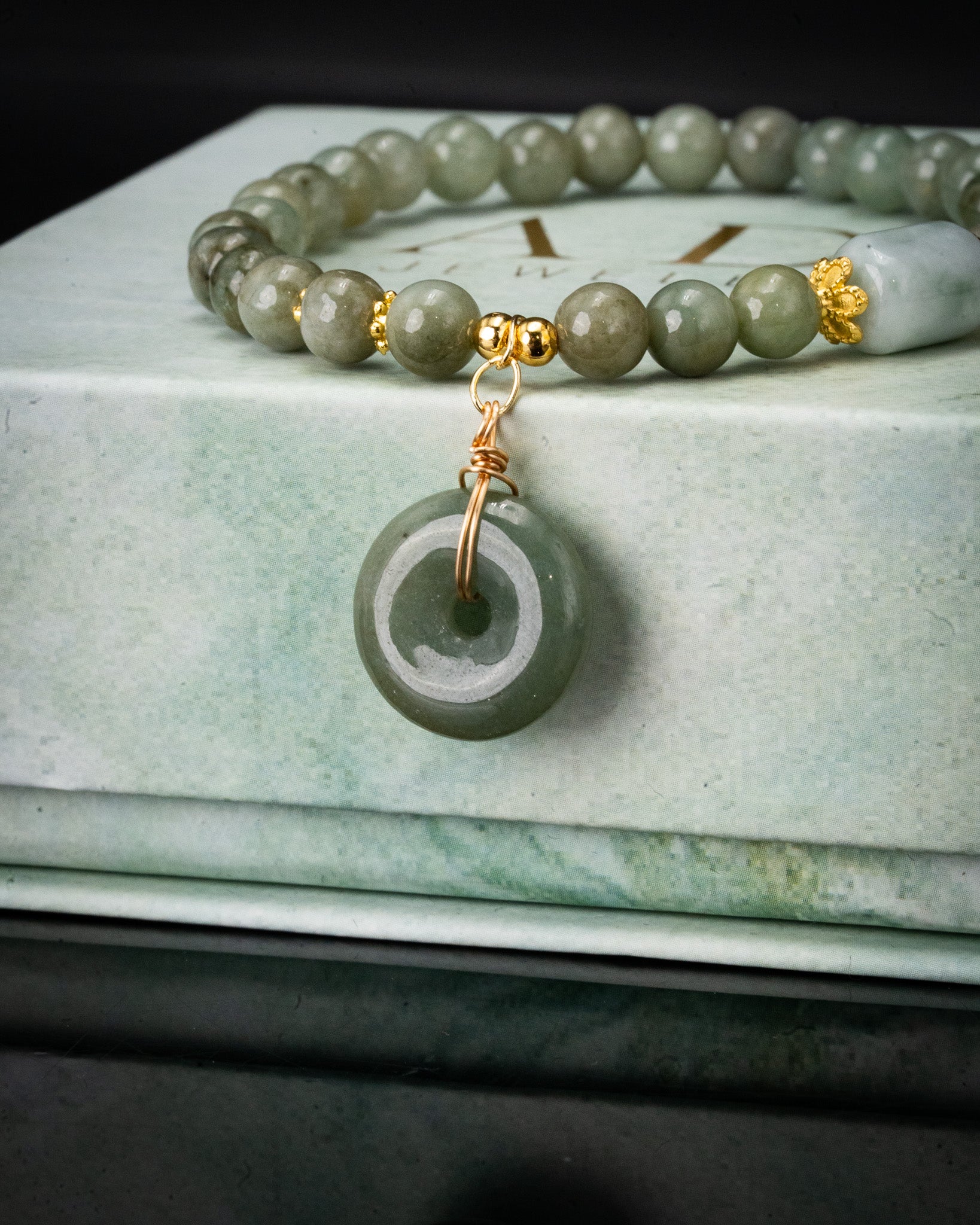 Golden Harmony Donut Jade bracelet – The Jade Jewelers